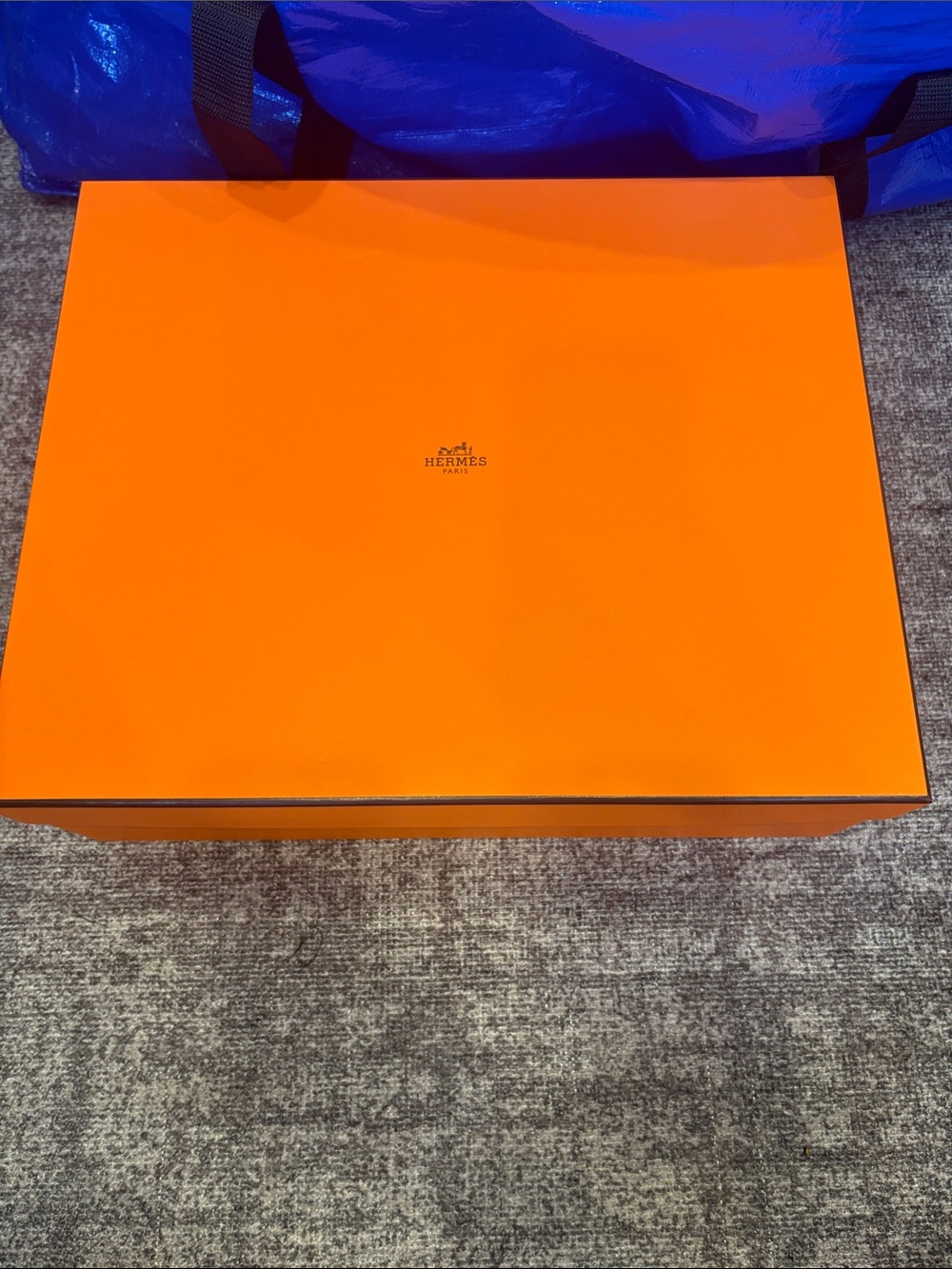 Hermes Orange Decorative Wall Box Art